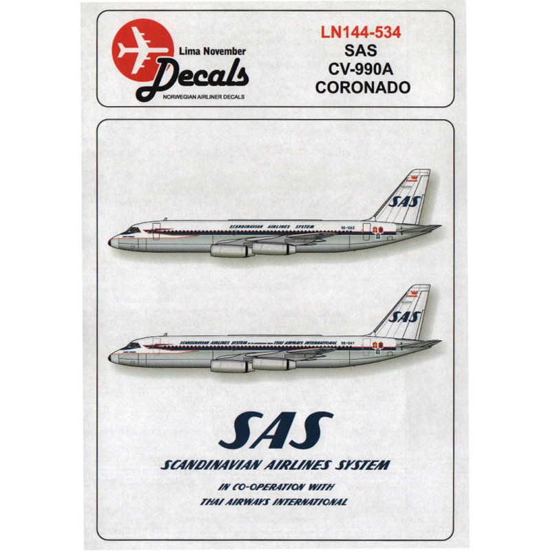 Convair CV-990A Coronado - Scandinavian Airlines System (in co-operation with Thai Airways International)