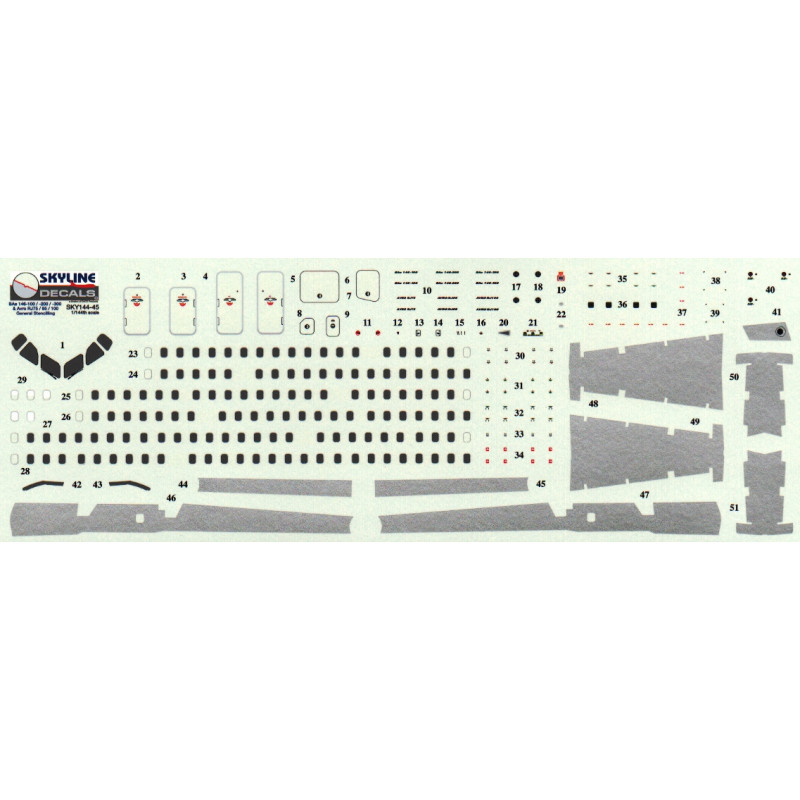 BAe 146-100/200/300 / Avro RJ70/RJ85/RJ100 General stenciling