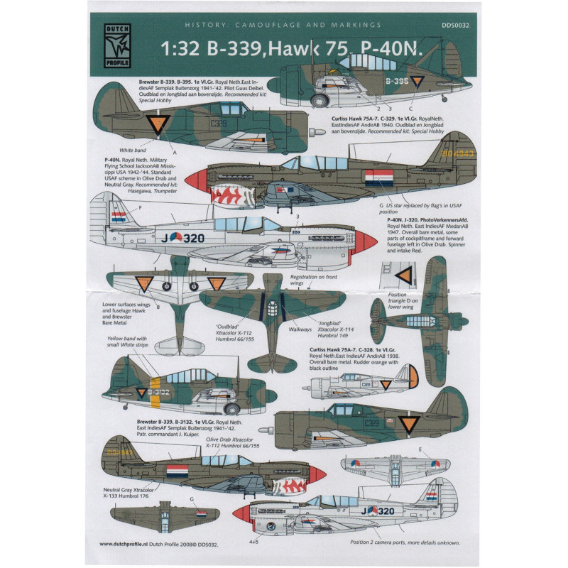 Brewster B-339 / Curtiss Hawk 75 / Curtiss P-40N