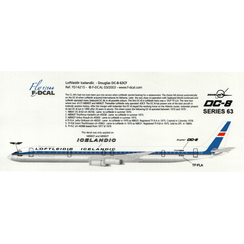 McDonnell Douglas DC-8-63CF - Loftleidir Icelandic