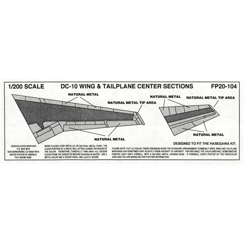 McDonnell Douglas DC-10 - Wing & tailplane centre sections