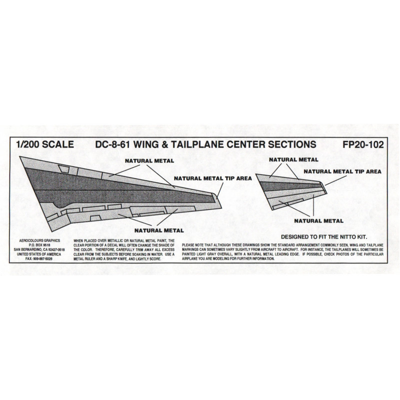 McDonnell Douglas DC-8-61 - Wing & tailplane centre sections