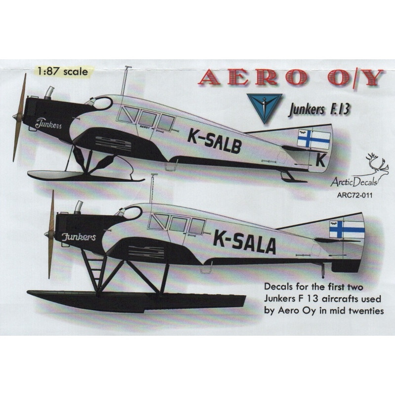 Junkers F.13 - Aero O/Y (1st & 2nd aircraft)