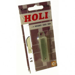 Lot de 5 lames pour couteau (courbé) HO260/265/266