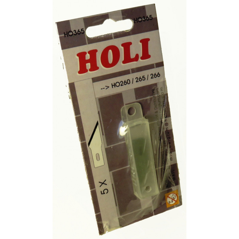 Lot de 5 lames pour couteau (grosse oblique) HO260/265/266