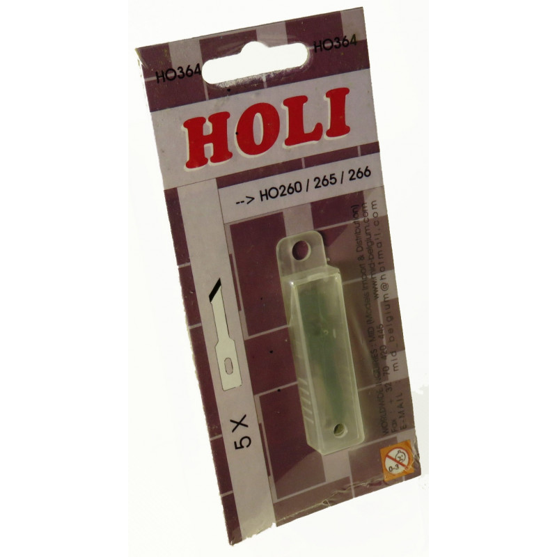 Lot de 5 lames pour couteau (petites oblique) HO260/265/266