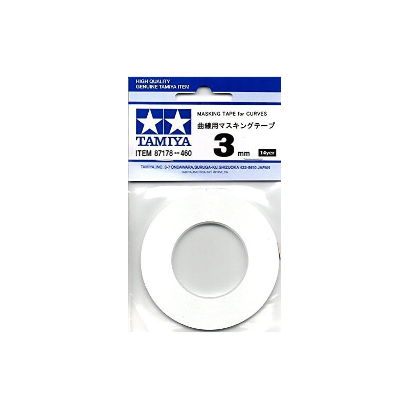 Ruban de masquage pour courbes 3mm