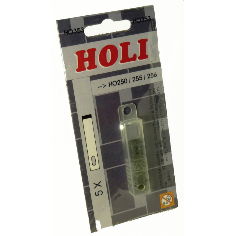 Lot de 5 lames pour couteau (droite) HO250/255/256