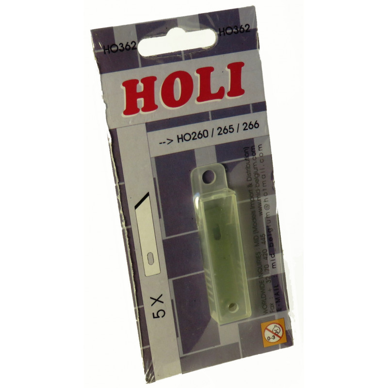Lot de 5 lames pour couteau (oblique) HO260/265/266