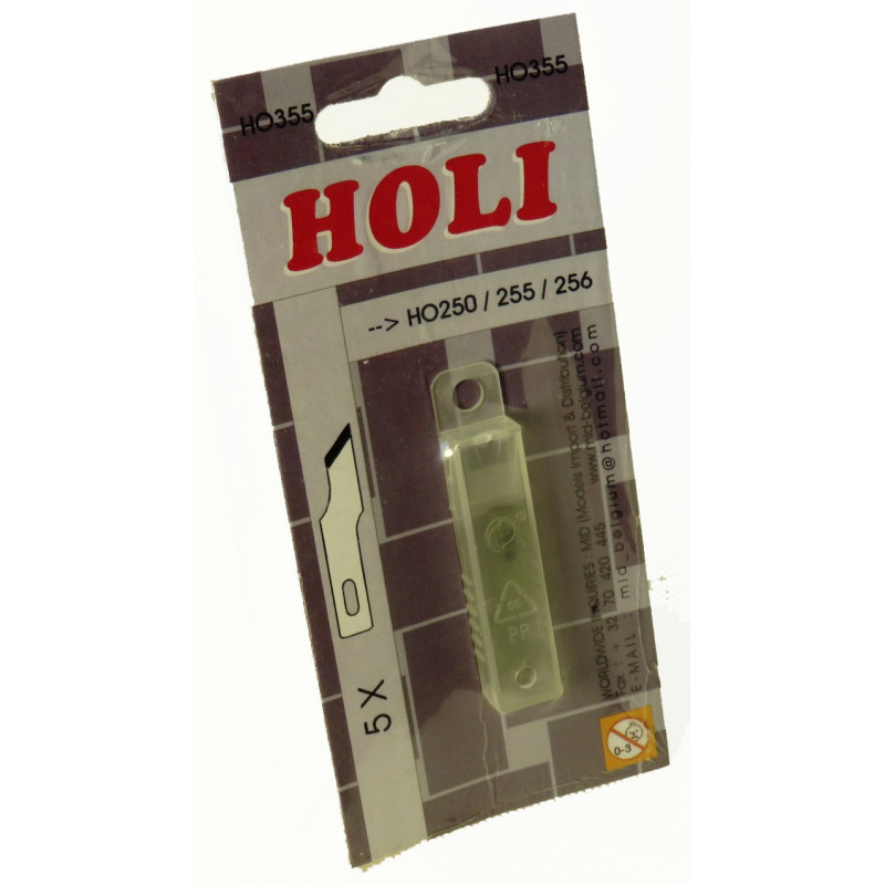 Lot de 5 lames pour couteau (décalage oblique) HO250/255/256