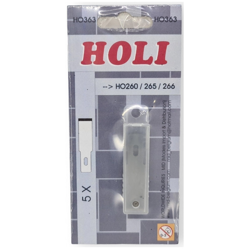 Lot de 5 lames pour couteau (droite) HO260/265/266