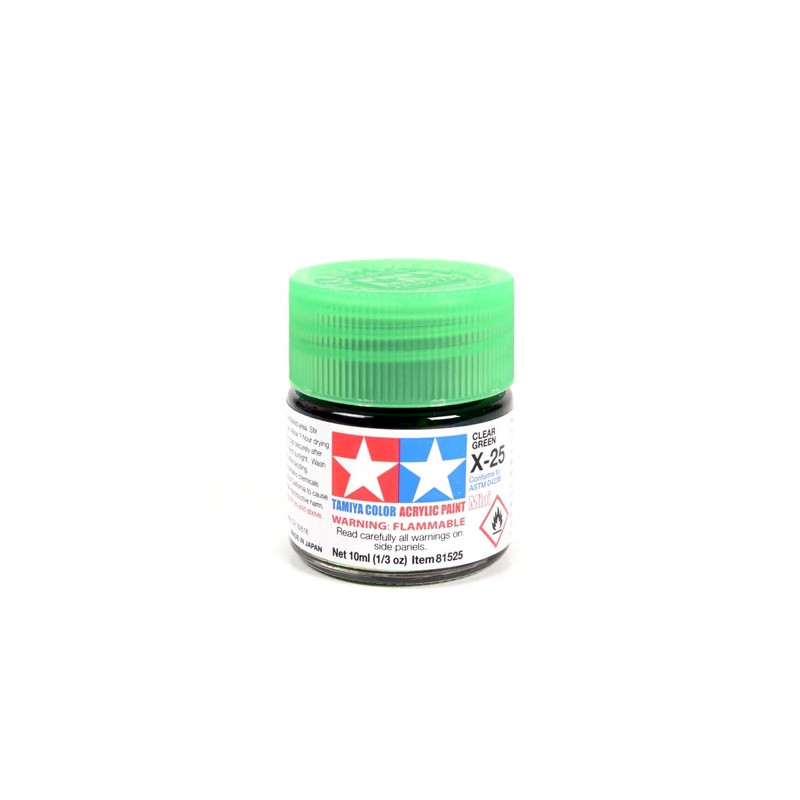 Peinture acrylique brillante Vert Transparent (10 ml)