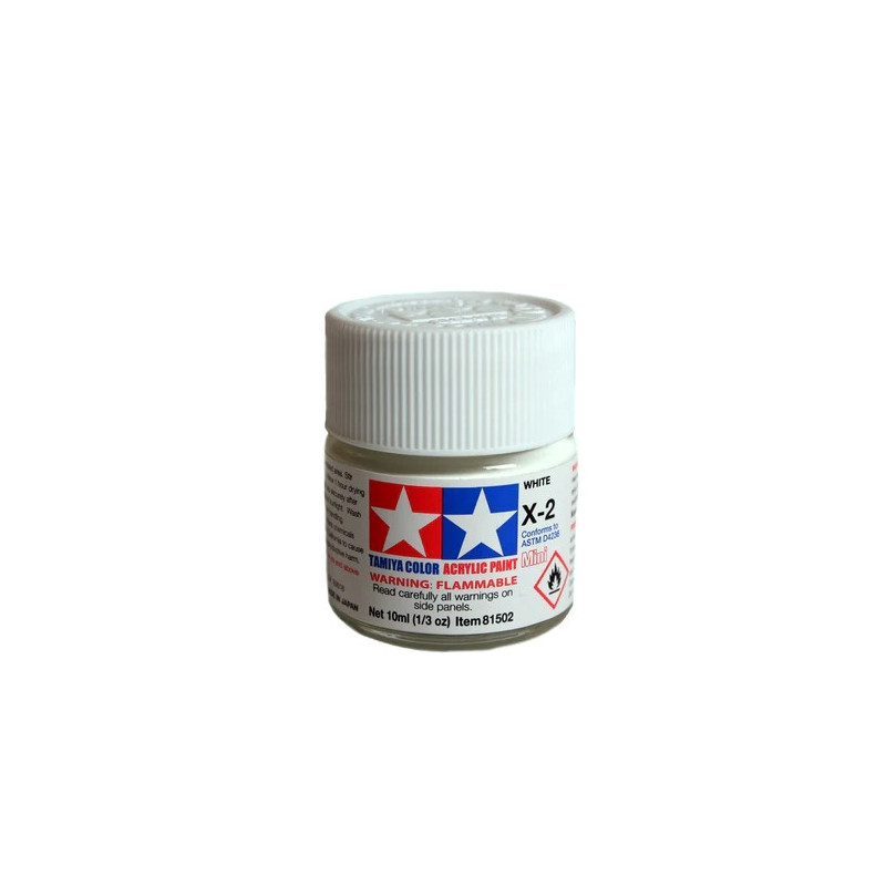 Peinture acrylique brillante Blanc (10 ml)