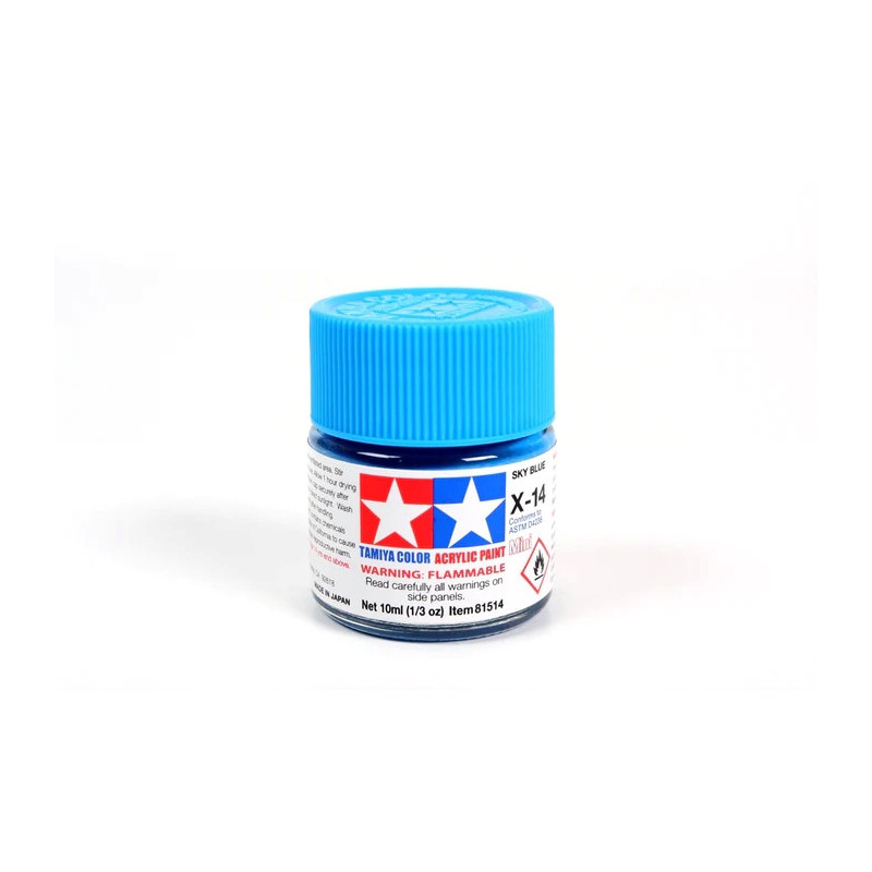 Peinture acrylique brillante Bleu Ciel (10 ml)