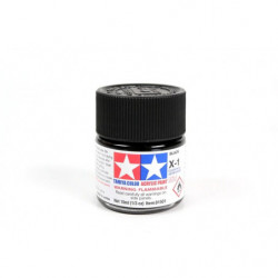 Peinture acrylique brillante Noir (10 ml)