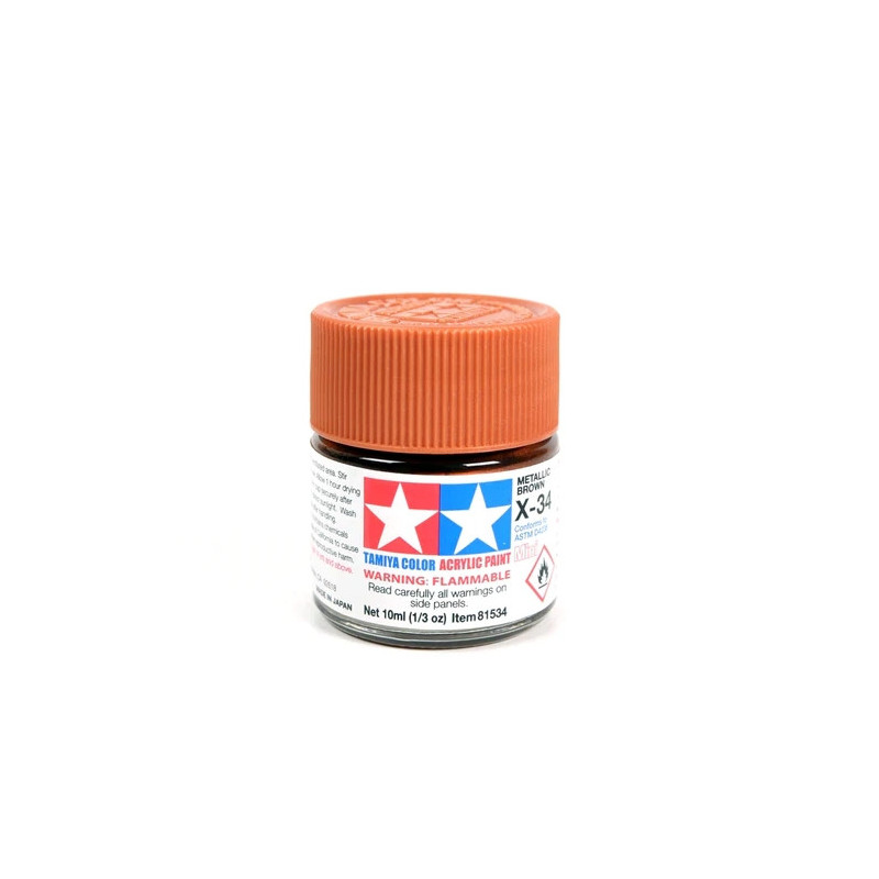 Peinture acrylique brillante Marron Métallisé (10 ml)