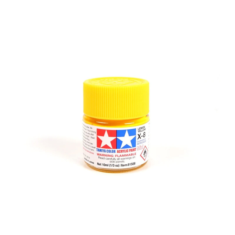 Peinture acrylique brillante Jaune Citron (10 ml)
