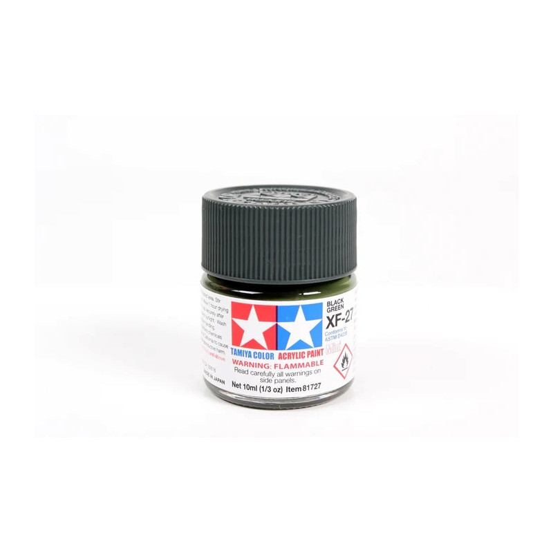 Peinture acrylique mate Vert Noir (10 ml)