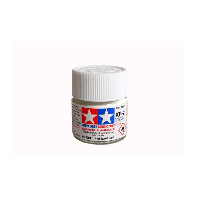 Peinture acrylique mate Blanc Plat (10 ml)