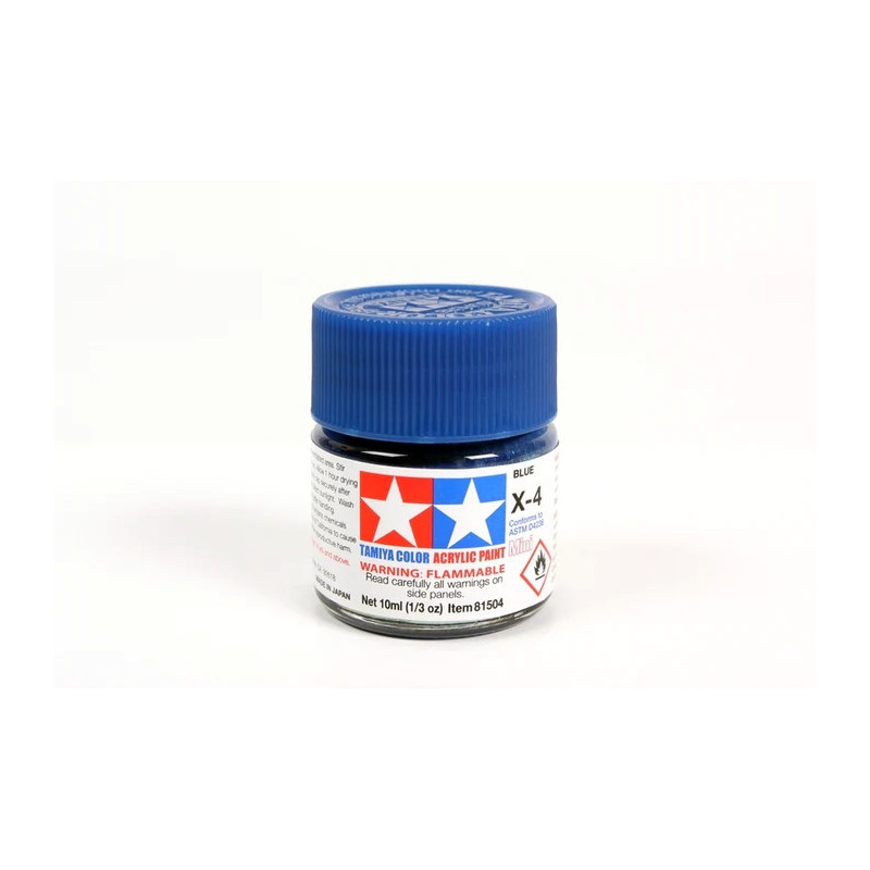 Peinture acrylique brillante Bleu (10 ml)
