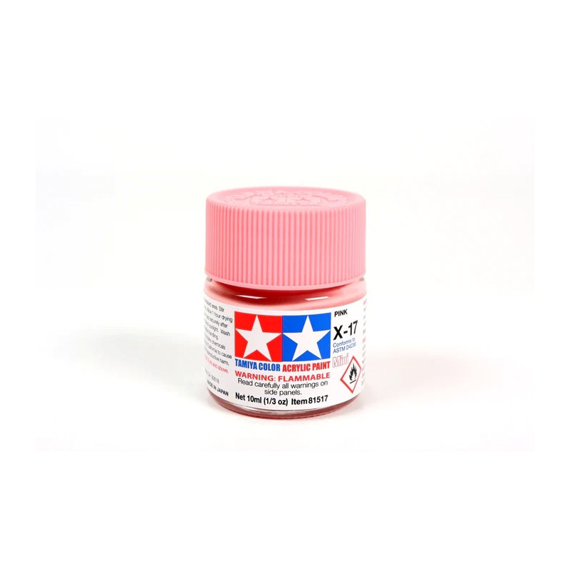 Peinture acrylique brillante Rose (10 ml)