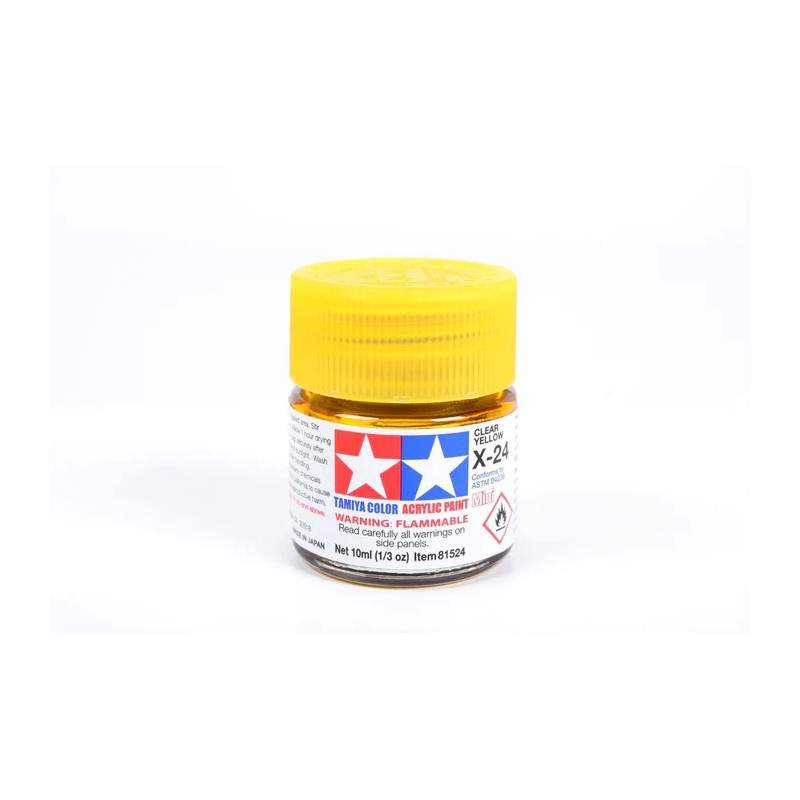 Peinture acrylique brillante Jaune Transparent (10 ml)