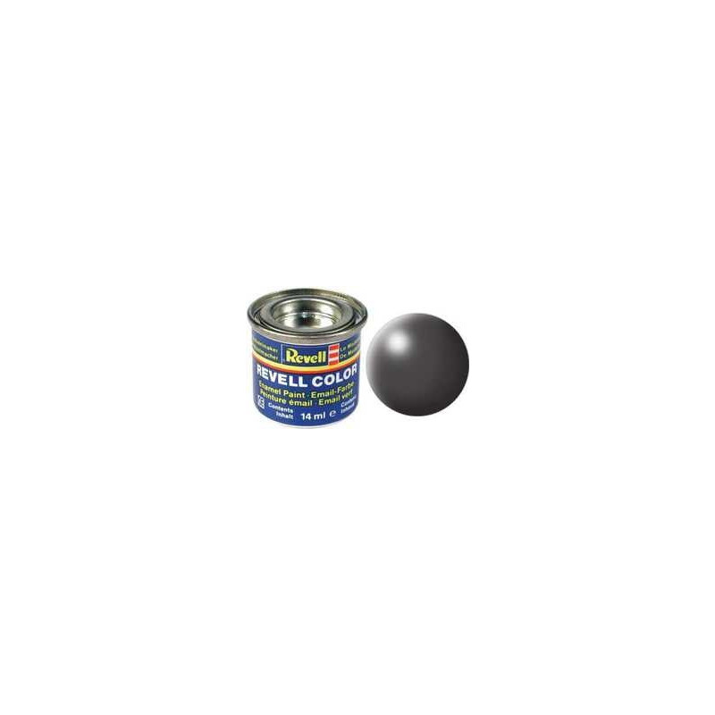 Peinture soie solide mate Gris foncé (14 ml)
