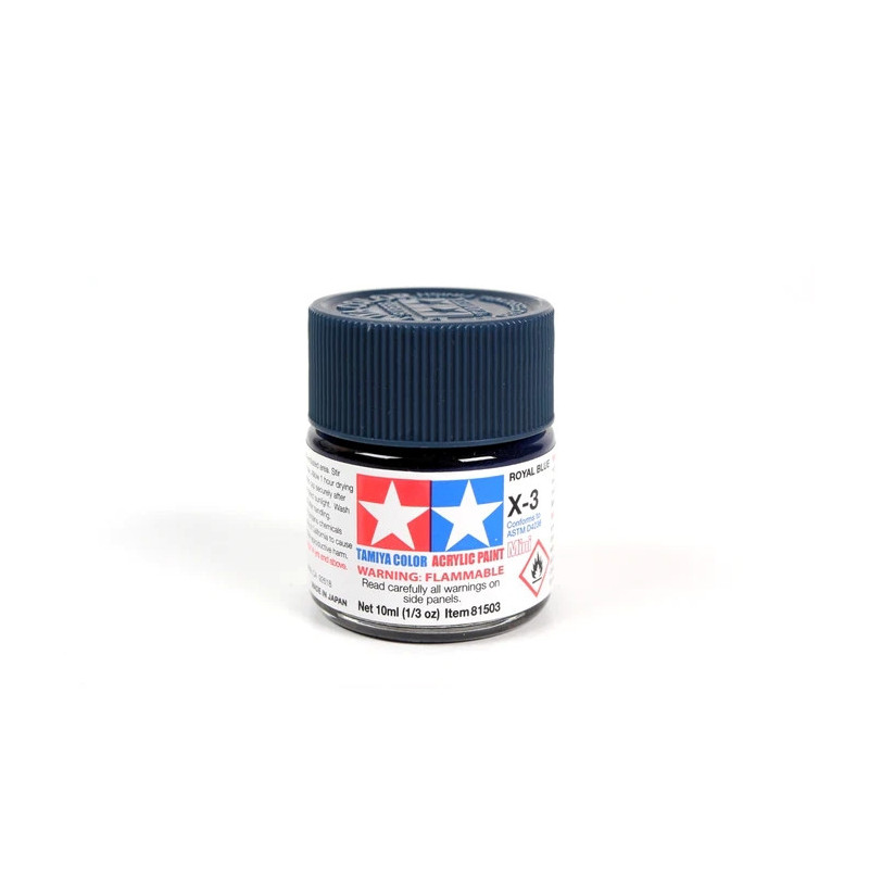 Peinture acrylique brillante Bleu Royal (10 ml)