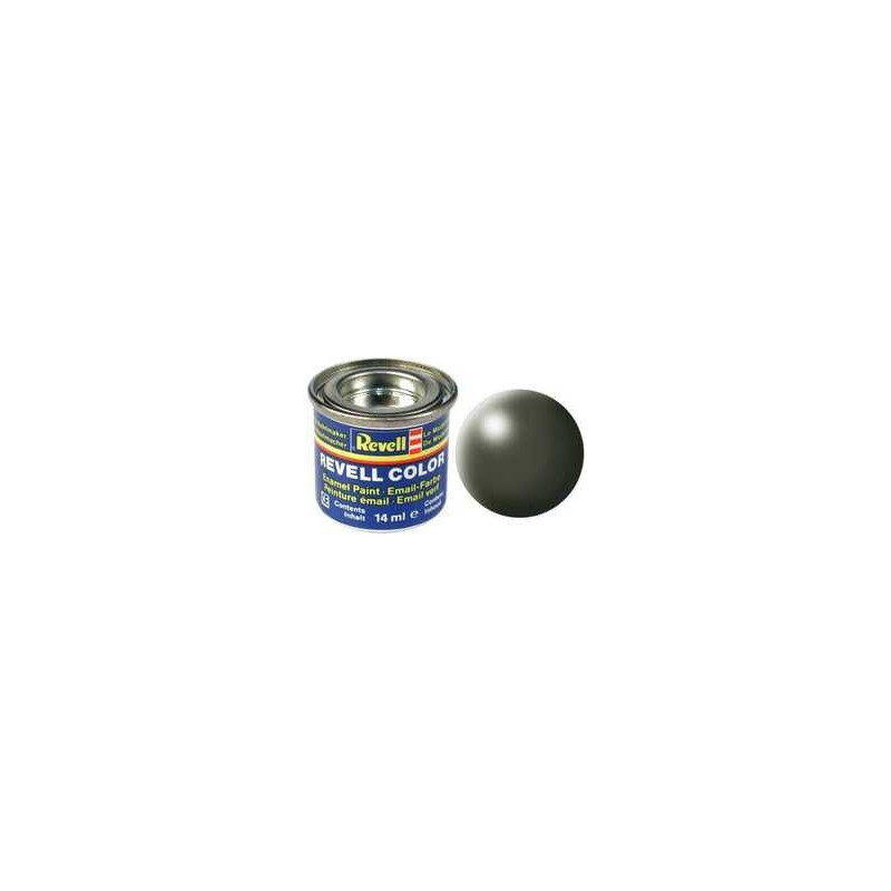 Peinture soie solide mate Vert olive (14 ml)