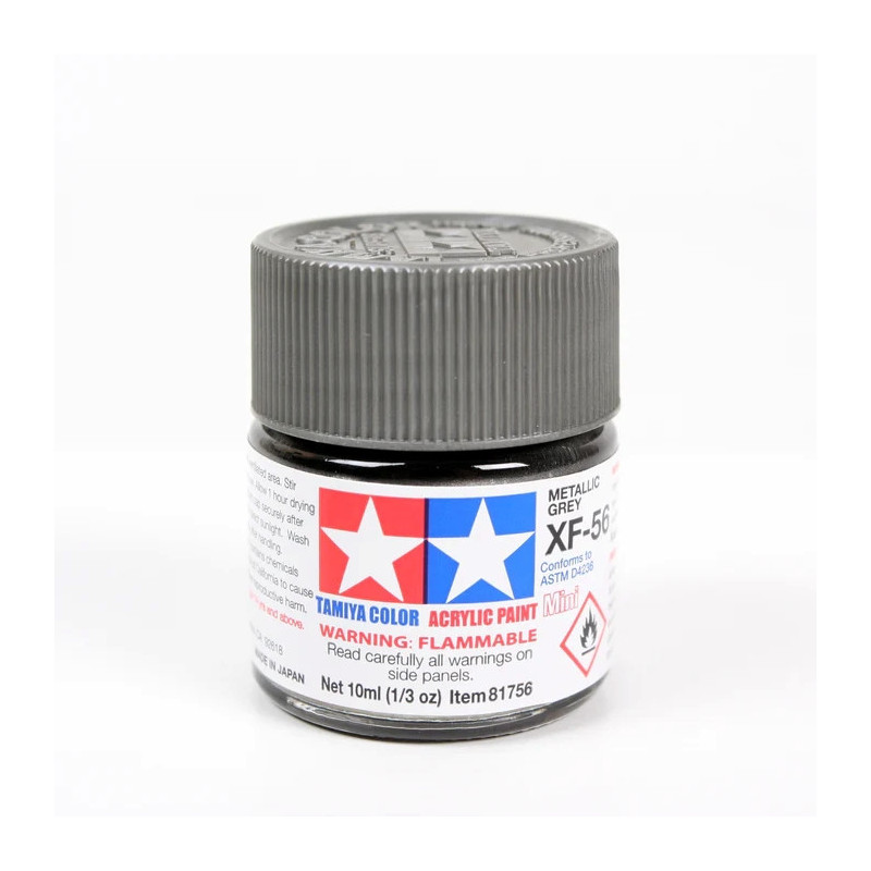 Peinture acrylique mate Gris Métallique (10 ml)