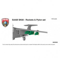 SAAB SK60 pylônes et roquettes