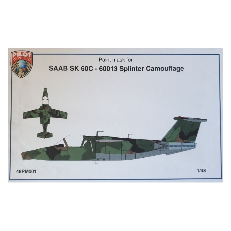 SAAB SK60 C masque de peinture pour camouflage à éclats 60013