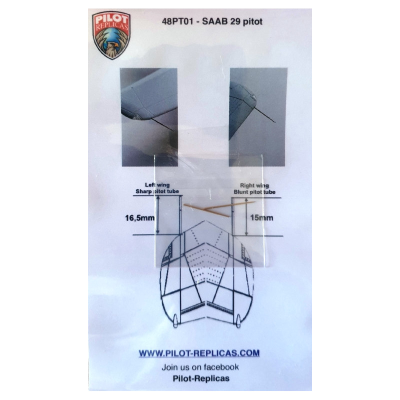 Tubes de pitot pour SAAB 29