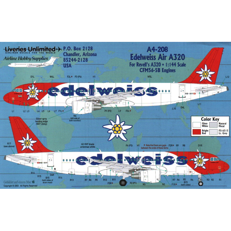 Airbus 320 - Edelweiss (CFM56-5B engines)