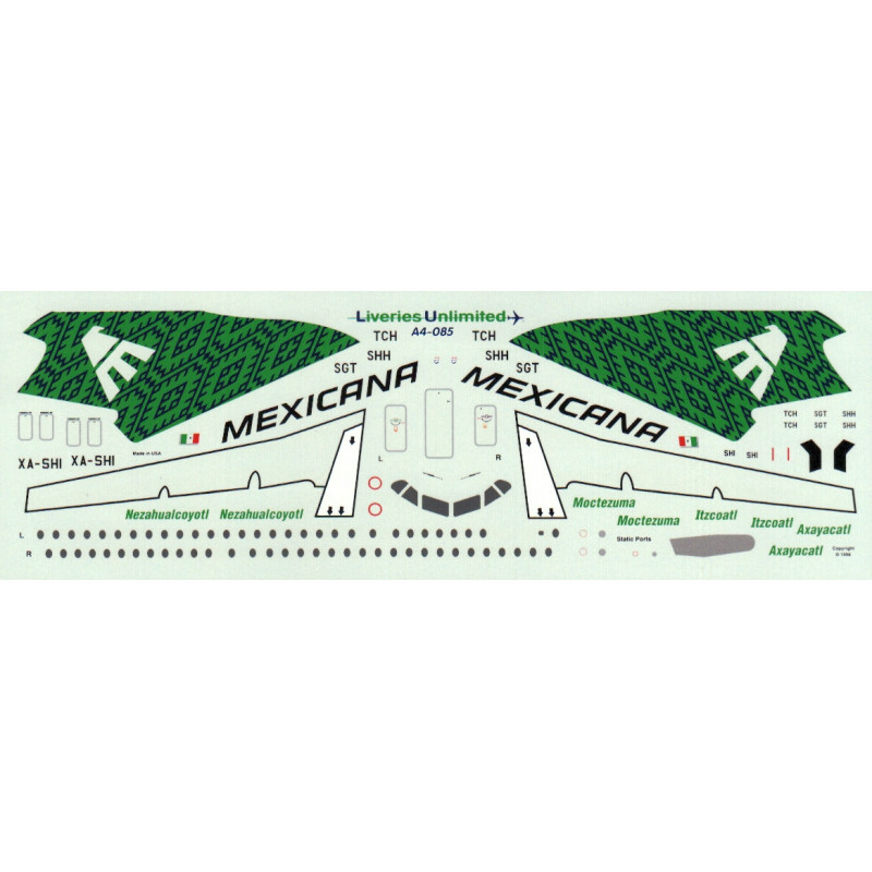 Fokker 100 - Mexicana (Green)