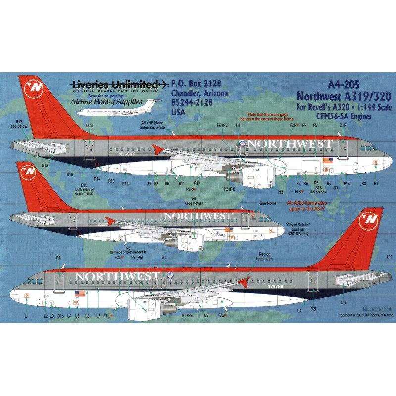 Airbus A319/320 - Northwest (CFM56-5A engines)