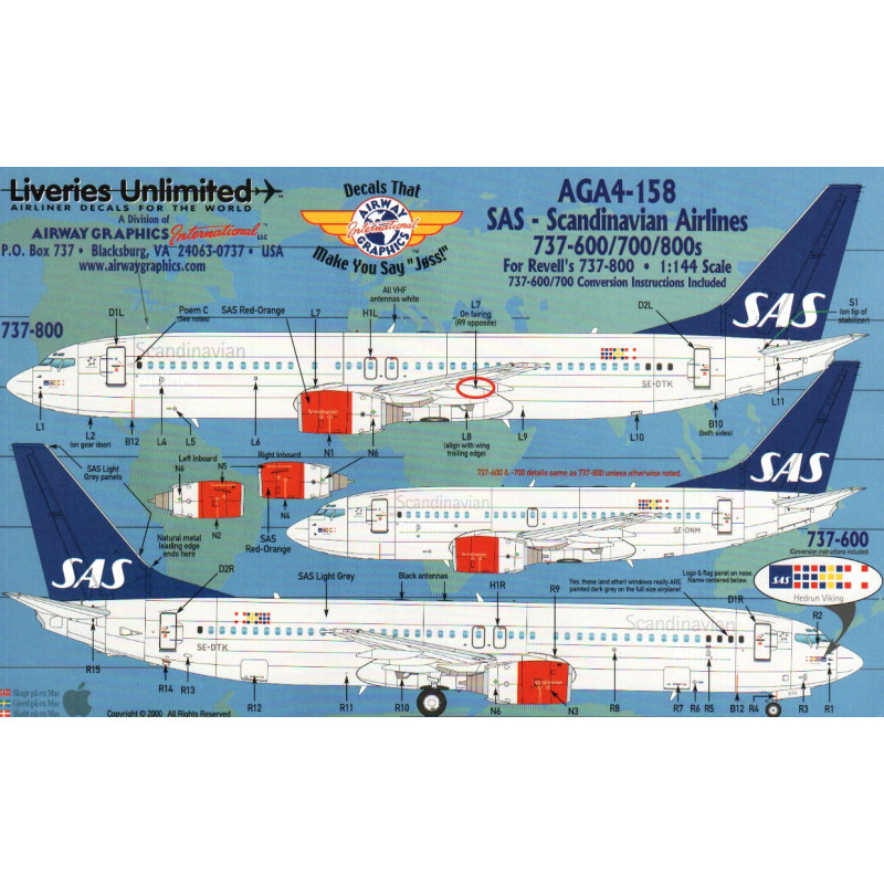 Boeing 737-600/700/800 - Scandinavian Airline System (SAS)