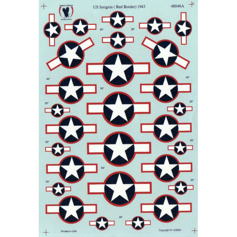 US Insignia (Red Border) 1943