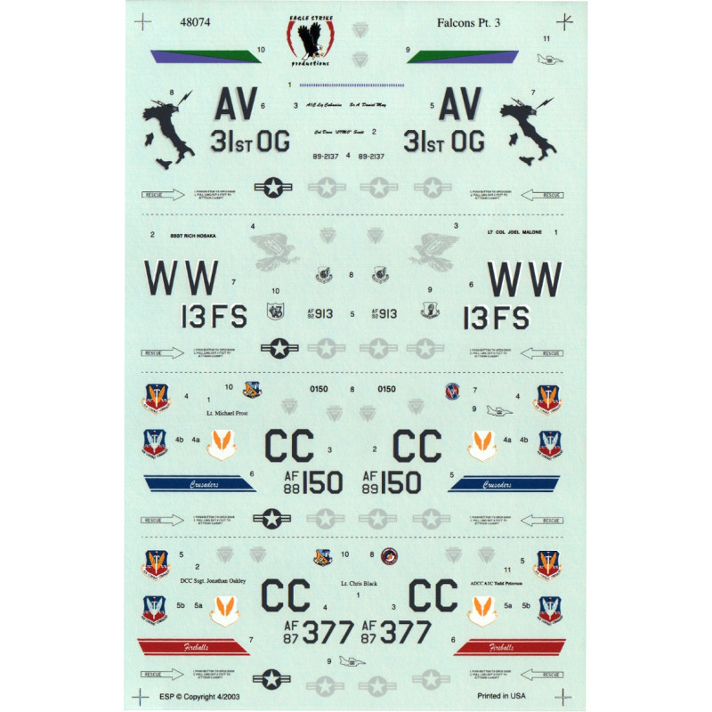 Falcons - F-16CG Block 40 / F-16CJ Block 50 / F-16DJ Block 52 (Pt. 3)
