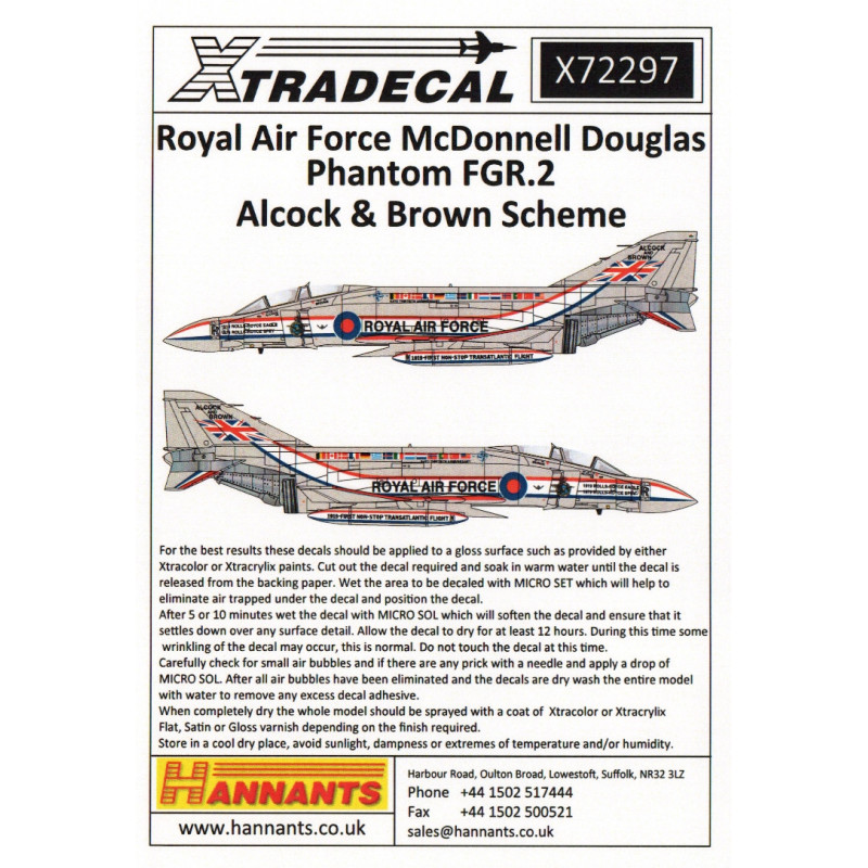 RAF McDonnell Douglas Phantom FGR.2 schéma Alcock & Brown