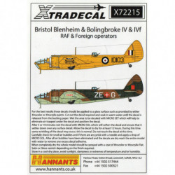 Bristol Blenheim & Bolingbroke IV & IVf RAF & opérateurs étrangers