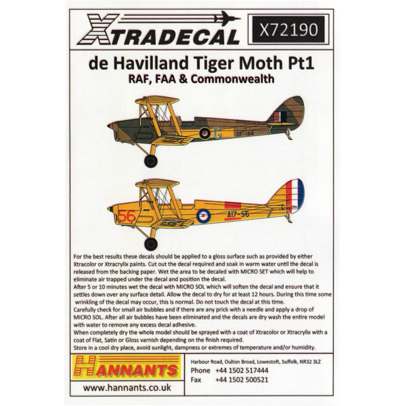 de Havilland Tiger Moth Pt.1 (RAF, FAA & Commonwealth)
