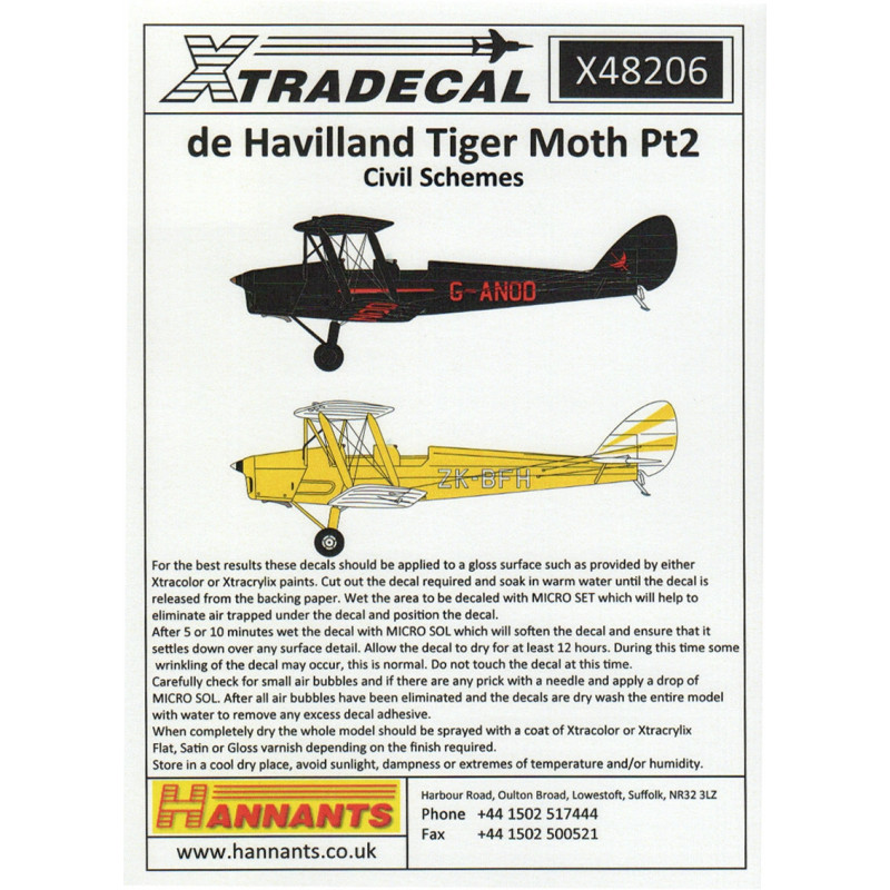 de Havilland Tiger Moth Pt.2 (schémas civils)