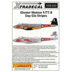 Gloster Meteor F/TT.8 Rayures Fluo